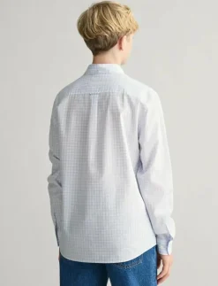 Barn GANT Överdelar|POPLIN GINGHAM SHIELD SHIRT - Långärmad skjorta