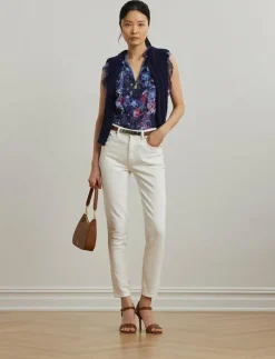 Lauren Ralph Lauren Print Ruffle-Trim Georgette Blouse - Ärmlösa blusar|Kvinnor Blusar & Skjortor