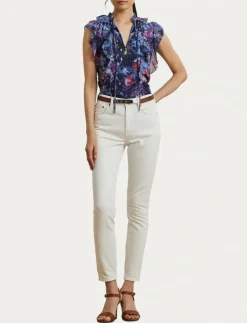 Lauren Ralph Lauren Print Ruffle-Trim Georgette Blouse - Ärmlösa blusar|Kvinnor Blusar & Skjortor