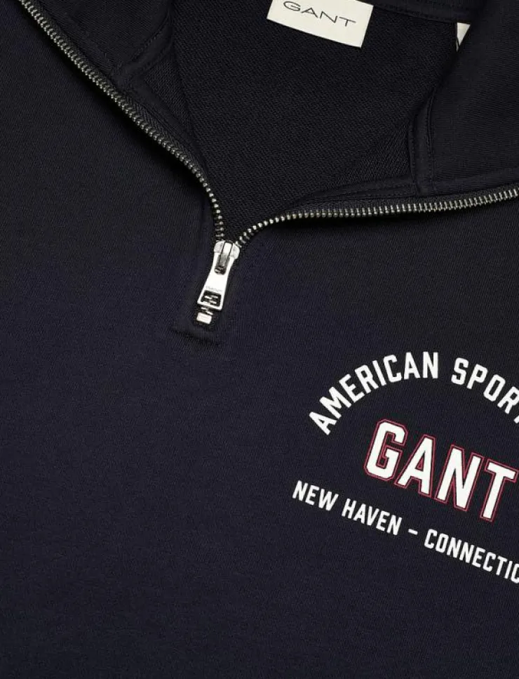 GANT Sweatshirts & Huvtröjor|PRINTED GRAPHIC HALF ZIP - Sweatshirts