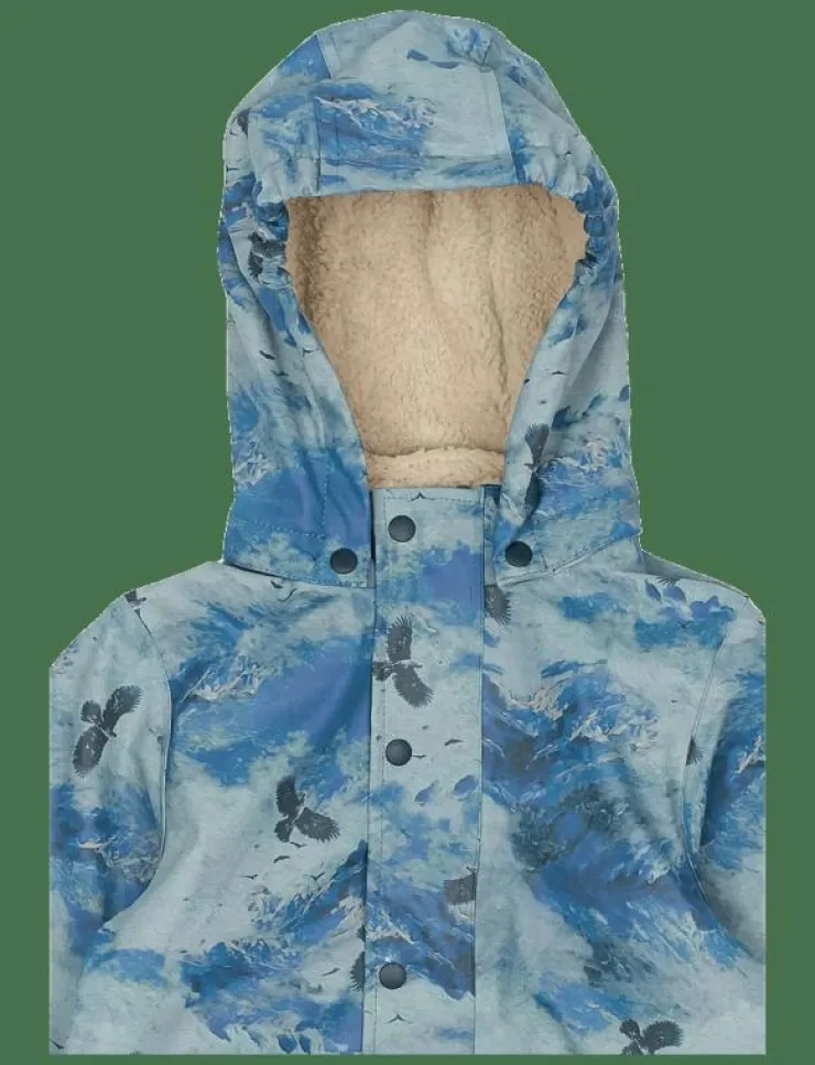 Barn mikk-line Regnkläder|PU AOP Rain Set Teddy Rec w. Susp104 - Regnställ