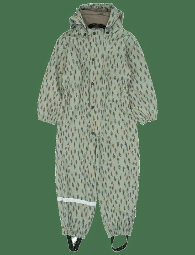 Barn mikk-line Overaller|PU AOP Rain Suit with Fleece - Regnoveraller