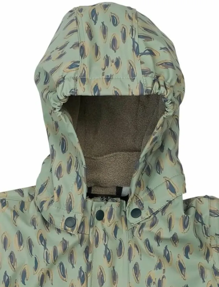 Barn mikk-line Overaller|PU AOP Rain Suit with Fleece - Regnoveraller