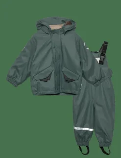 mikk-line PU Rain Set Rec Warm Animal Susp104 - Regnställ|Barn Regnkläder