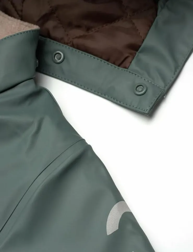 mikk-line PU Rain Set Rec Warm Animal Susp104 - Regnställ|Barn Regnkläder
