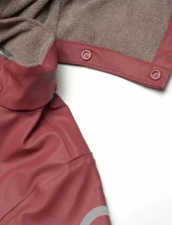 Barn mikk-line Regnkläder|Pu Rain Set w. Fleece/Susp. 104 Rec - Regnställ