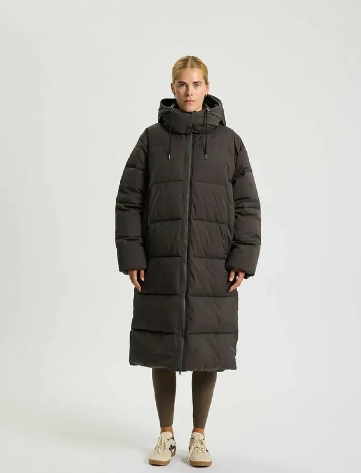 Kvinnor Rethinkit Studios Jackor|Puffer Coat Shelter Long - Dunkappor