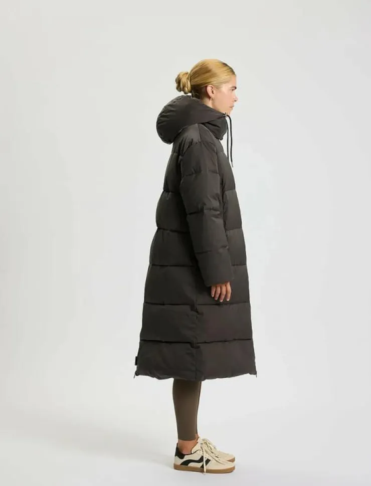 Kvinnor Rethinkit Studios Jackor|Puffer Coat Shelter Long - Dunkappor