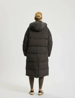 Kvinnor Rethinkit Studios Jackor|Puffer Coat Shelter Long - Dunkappor