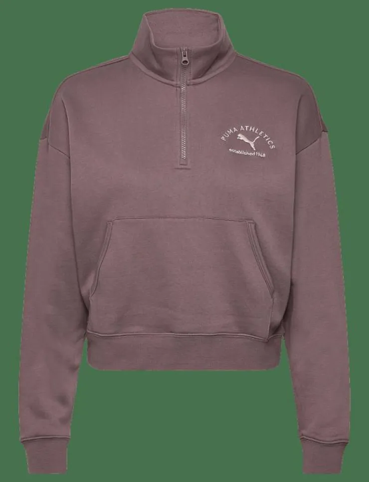 Kvinnor PUMA Sweatshirts|Sweatshirts|CLASS Comfort Half-Zip Short Crew FL - Sweatshirts
