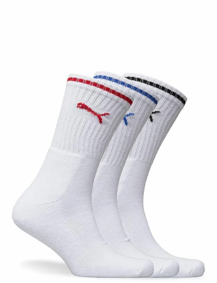 PUMA UNISEX STRIPED CREW SOCK 3P - Strumpor|Kvinnor Underkläder|Strumpor