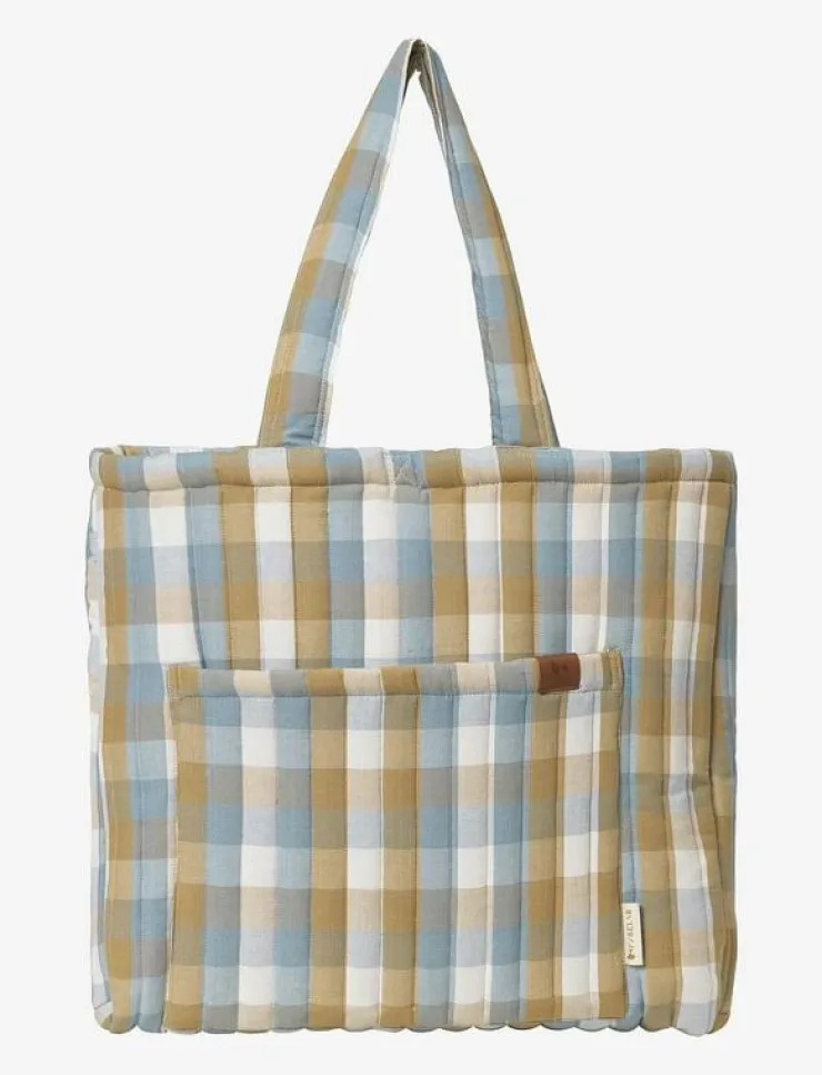 Fabelab Qulited Tote Bag - Cottage Blue Checks - Tygpåsar och små väskor|Barn Väskor
