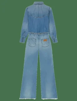 Kvinnor Wrangler Jumpsuits|RADIATING COVERALL - Utsvängda jeans