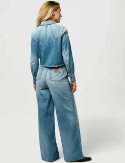 Kvinnor Wrangler Jumpsuits|RADIATING COVERALL - Utsvängda jeans