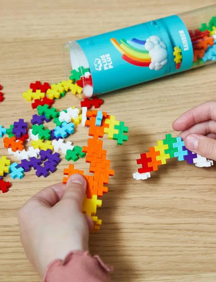Barn Plus-Plus Klossar & Byggsatser|Rainbow Color mix 240 pcs Tube - Byggsats