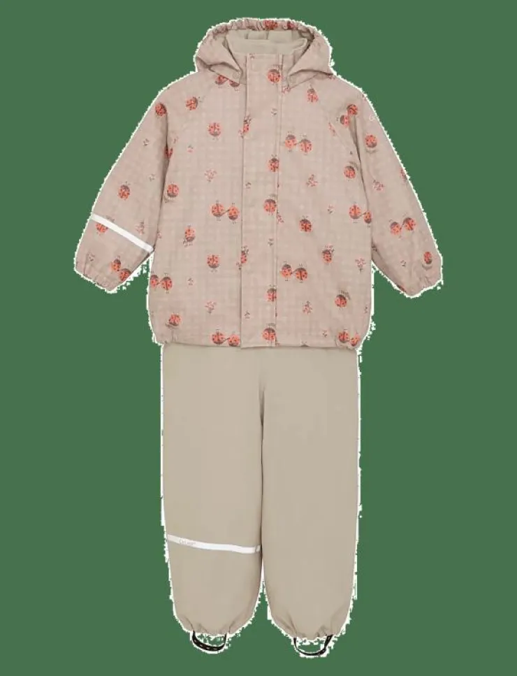 CeLaVi Rainwear Set - AOP, w. fleece - Regnställ|Barn Regnkläder