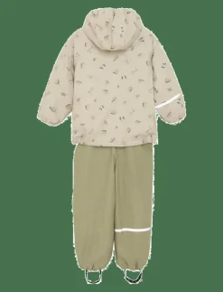 Barn CeLaVi Regnkläder|Rainwear Set - AOP, w. fleece - Regnställ