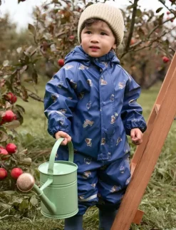 CeLaVi Rainwear Suit - AOP, w. fleece - Regnoveraller|Barn Overaller