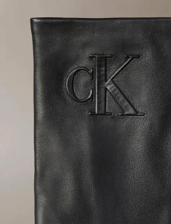 Calvin Klein RAISED CK LEATHER GLOVE - Fingervantar|Kvinnor Handskar & Vantar