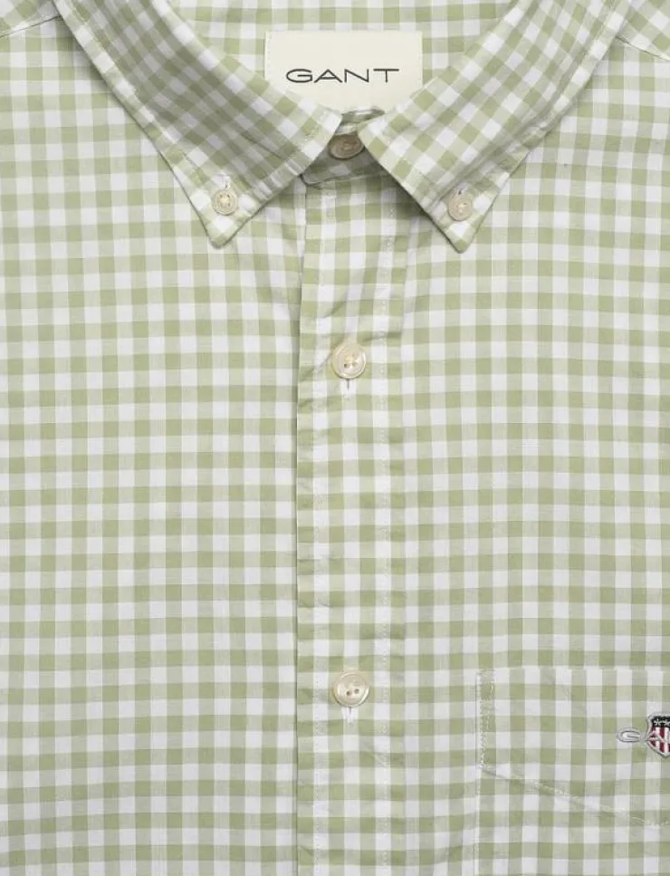 GANT REG CLASSIC POPLIN GINGH SS SHIRT - Kortärmade| Skjortor