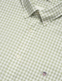 GANT REG CLASSIC POPLIN GINGH SS SHIRT - Kortärmade| Skjortor