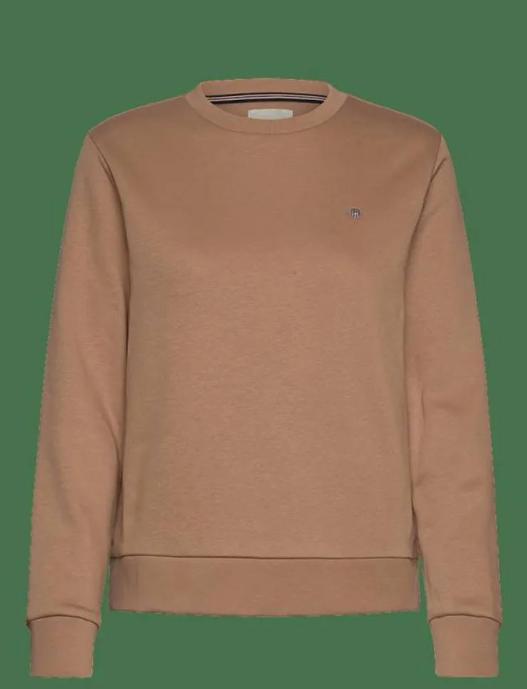 Kvinnor GANT Sweatshirts|REG SHIELD LOGO C-NECK - Sweatshirts