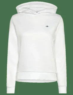 Kvinnor GANT Sweatshirts|REG SHIELD LOGO HOODIE - Huvtröjor