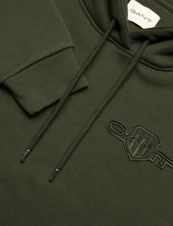 Kvinnor GANT Kläder|REG TONAL SHIELD HOODIE - Huvtröjor