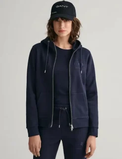 GANT REG TONAL SHIELD ZIP HOODIE - Huvtröjor|Kvinnor Kläder