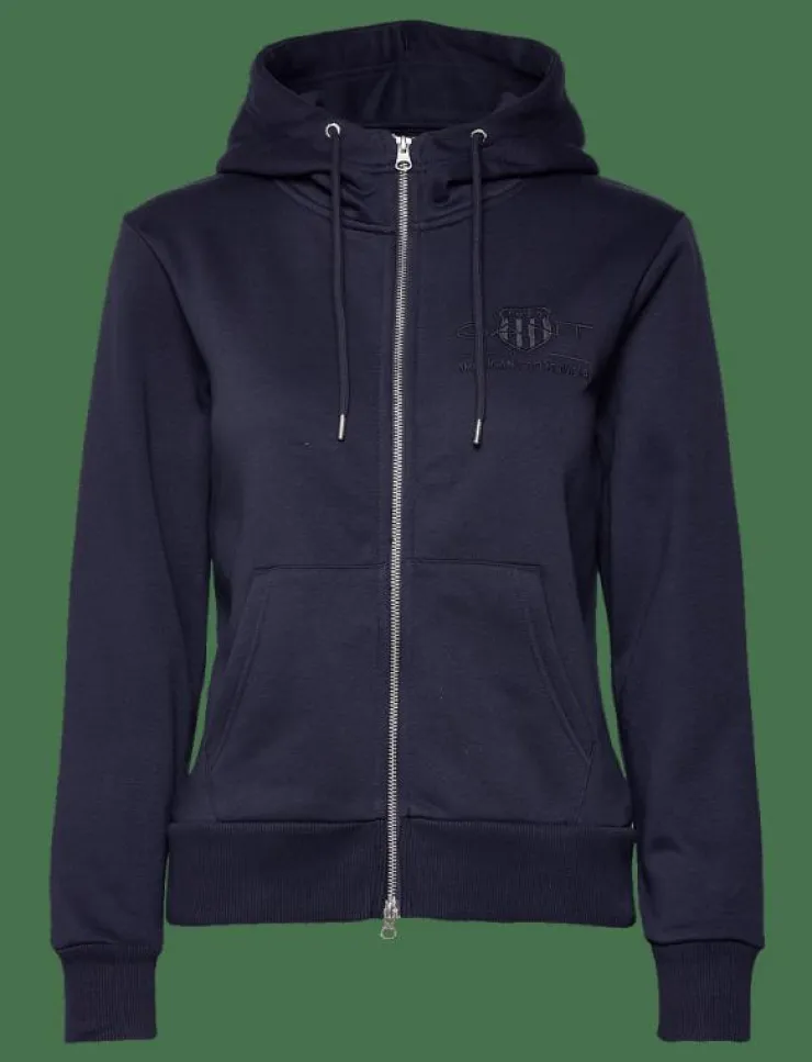 GANT REG TONAL SHIELD ZIP HOODIE - Huvtröjor|Kvinnor Kläder
