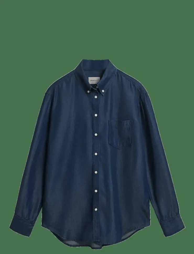 GANT REL INDIGO SHIRT - Jeansskjortor|Kvinnor Denimkläder|Blusar & Skjortor