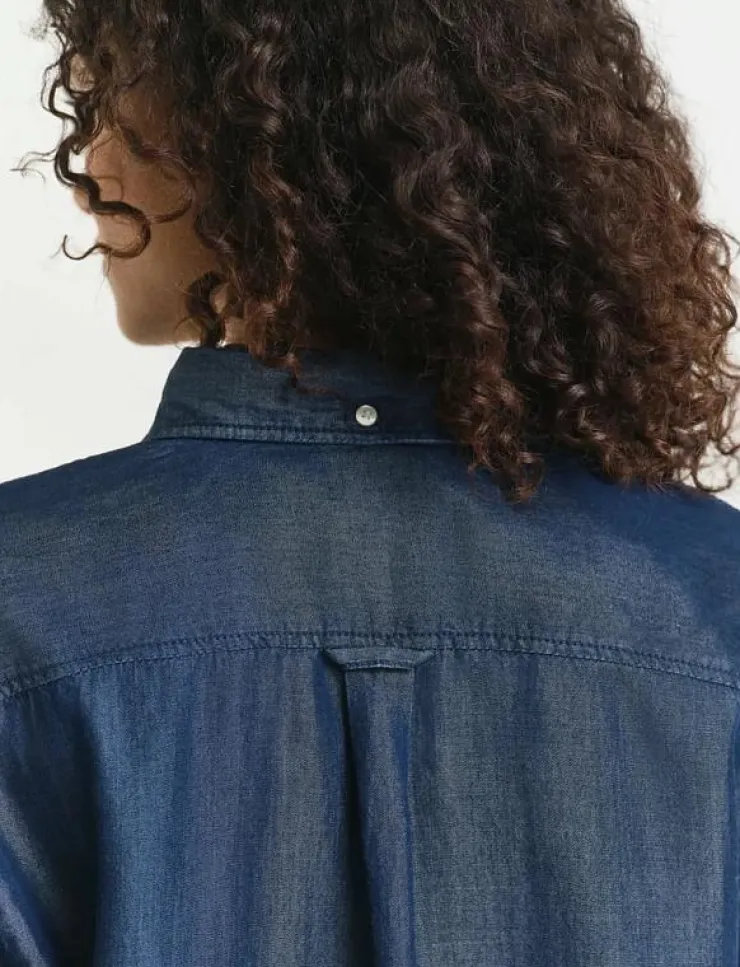 GANT REL INDIGO SHIRT - Jeansskjortor|Kvinnor Denimkläder|Blusar & Skjortor