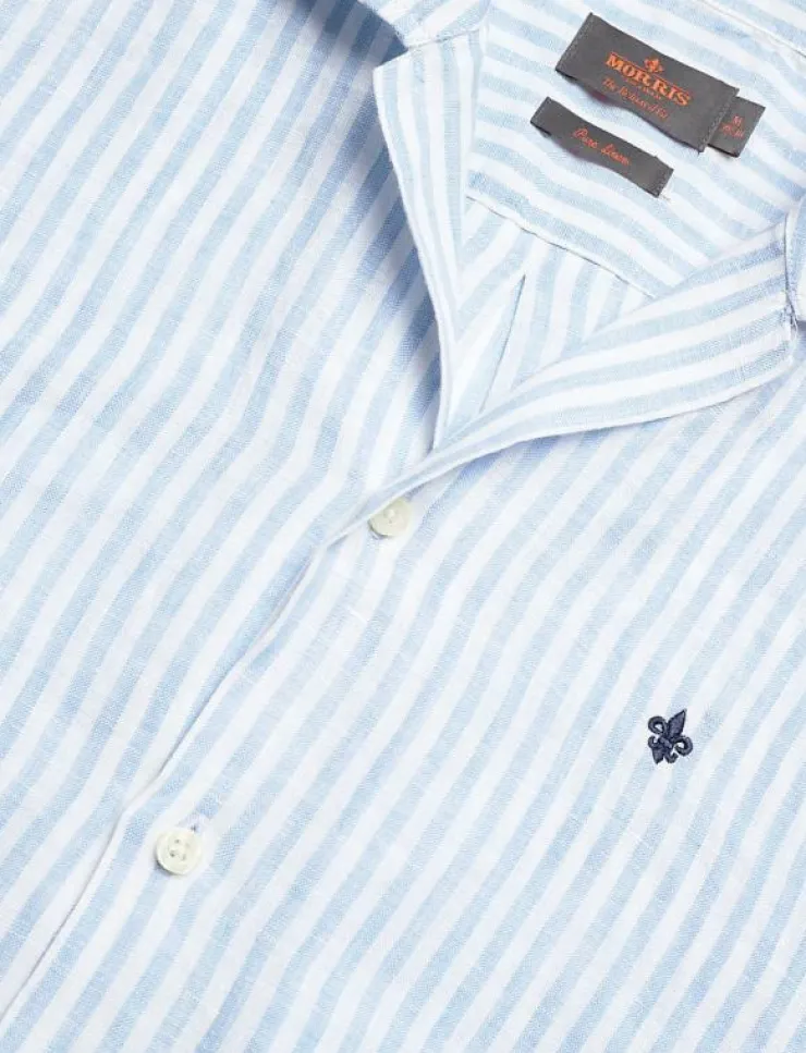 Morris Resort Linen SS Shirt-Relaxed Fit - Linneskjortor| Skjortor