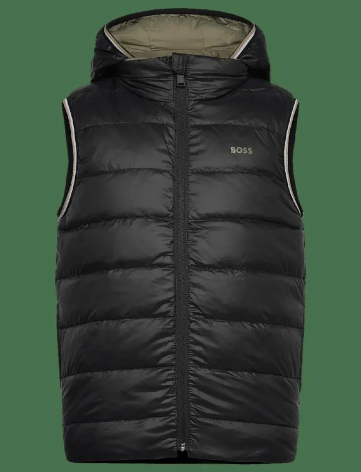BOSS REVERSIBLE PUFFER JACKET - Väst|Barn Västar