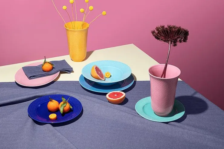 Lyngby Porcelæn Tallrikar|Rhombe Color Lunchtallrik - Mattallrikar