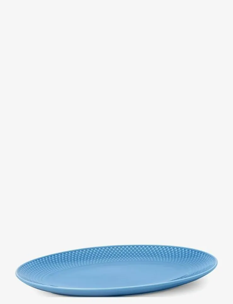 Lyngby Porcelæn Serveringsfat|Rhombe Color Oval serveringsfat 28.5x21.5 blå - Serveringsfat & Uppläggningsfat