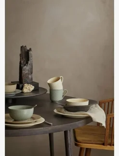 Lyngby Porcelæn Tallrikar|Rhombe Earth Lunchtallrik Ø21 cm - Mattallrikar