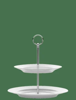 Lyngby Porcelæn Rhombe Kakfat Ø27 cm vit - Tårtfat| Serveringsfat