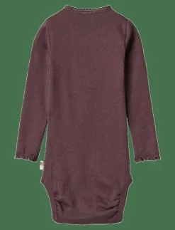 Wheat Rib Body L/S Lotta - Långärmad body|Barn Bodies