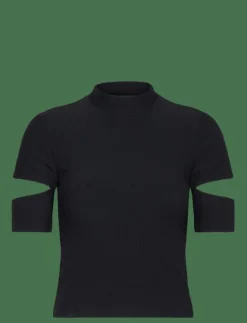 Kvinnor aim´n Toppar & T-Shirts|Ribbed Performance Cut-Out Top - T-Shirts