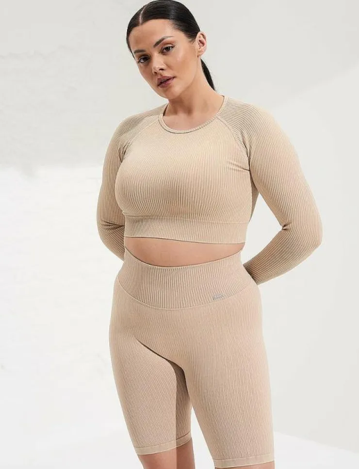 aim´n Ribbed Seamless Biker Shorts - Träningstights|Kvinnor Shorts