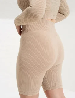 aim´n Ribbed Seamless Biker Shorts - Träningstights|Kvinnor Shorts