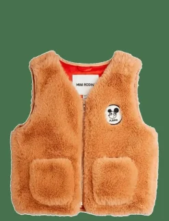 Barn Mini Rodini Västar|Ritzratz patch faux fur vest - Väst