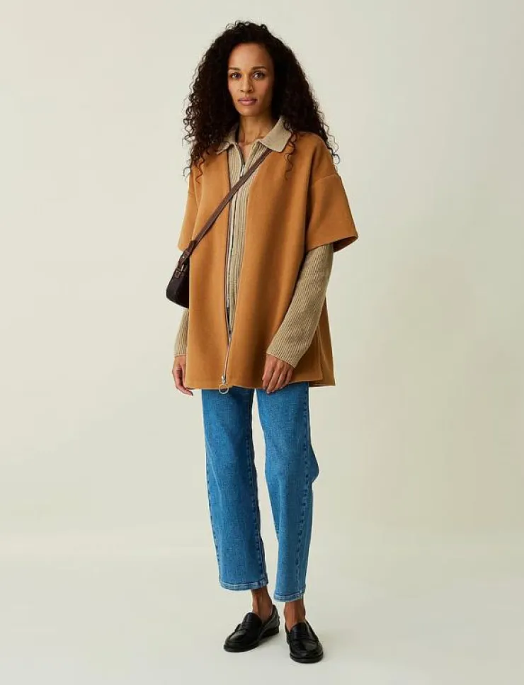 Kvinnor Lexington Clothing Stickat|River Wool Blend Zip Cape - Ponchos & capes