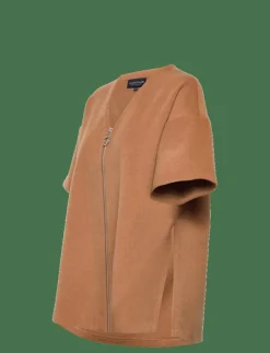 Kvinnor Lexington Clothing Stickat|River Wool Blend Zip Cape - Ponchos & capes