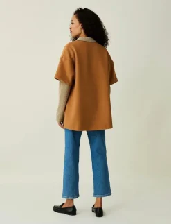 Kvinnor Lexington Clothing Stickat|River Wool Blend Zip Cape - Ponchos & capes