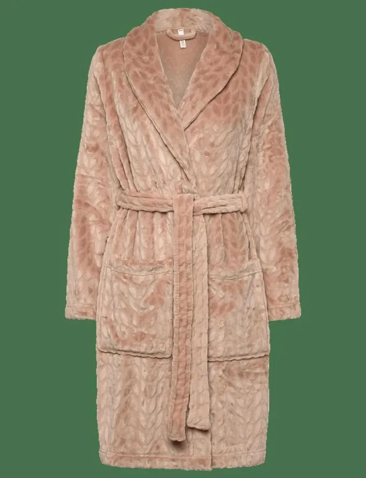 Kvinnor Hunkemöller Morgonrockar|Morgonrockar|Robe Short Flannel - Morgonrock