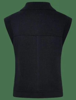 French Connection ROLAND KNIT COLLARED GILET - Stickade västar|Kvinnor Västar
