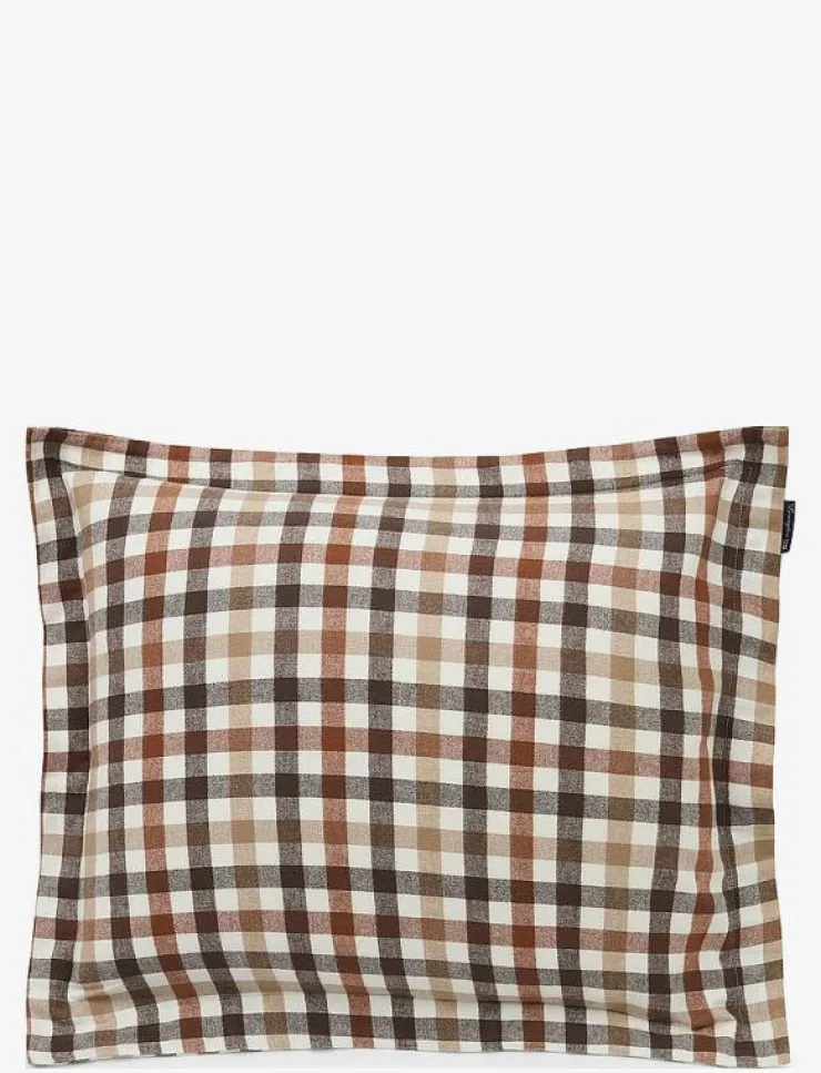 Lexington Home Rust Brown/White Checked Cotton Flannel Pillowcase - Örngott| Sängtextilier