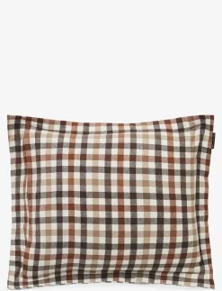 Lexington Home Rust Brown/White Checked Cotton Flannel Pillowcase - Örngott| Sängtextilier